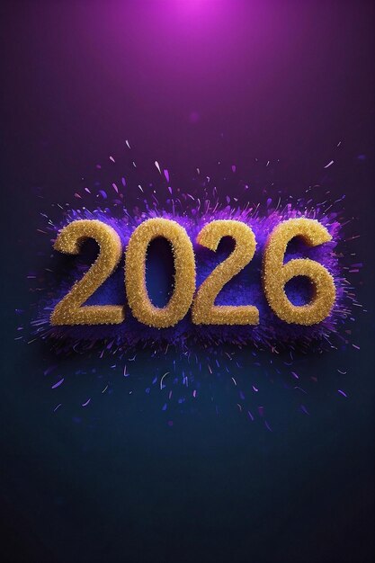 feliz año nuevo 2026 con fondo de efecto de brillo