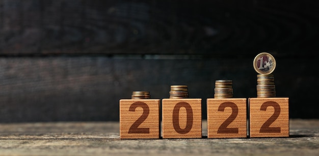 Feliz año nuevo fondo. Comienzo financiero al año 2022.