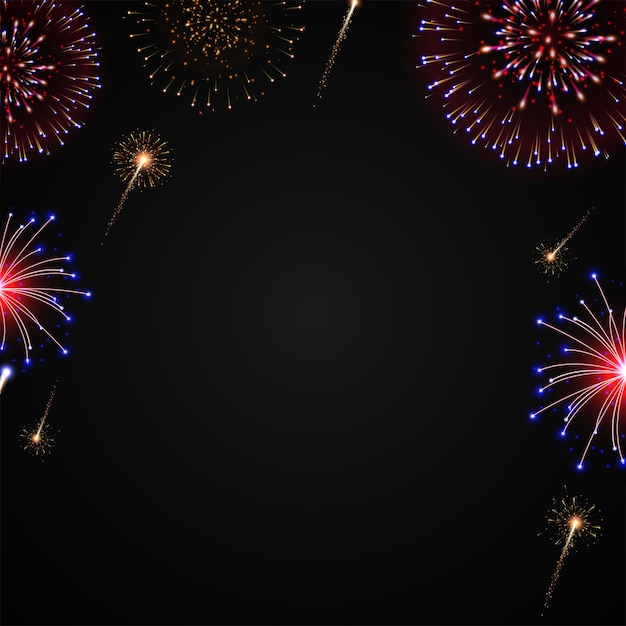 Feliz Año Nuevo Fondo de Fuegos artificiales de fondo - Fondo De Navidad