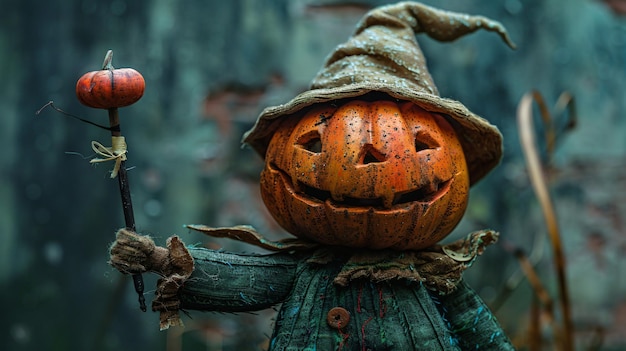 Feliz bandera de Halloween nubes murciélagos calabazas luna llena tela de araña caldero estilo corte de papel te