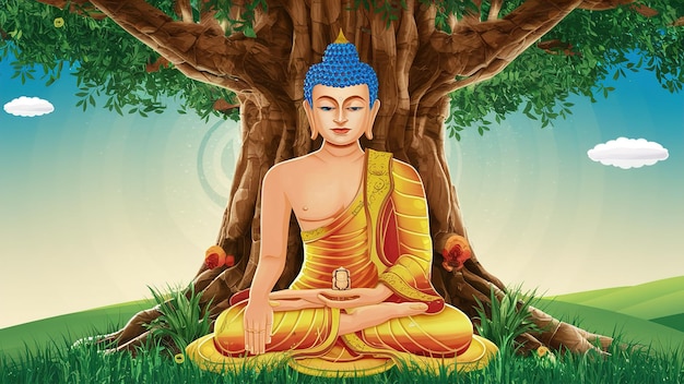 Feliz Buda Purnima VesakFestival budista