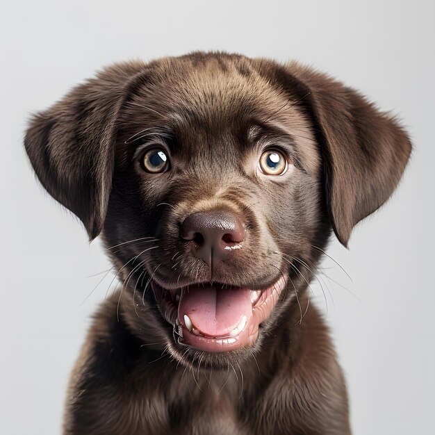 Foto feliz cachorro de labrador