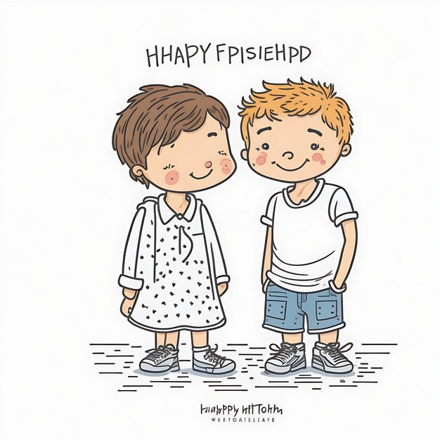 Foto feliz cartão de felicitações para o dia da amizade
