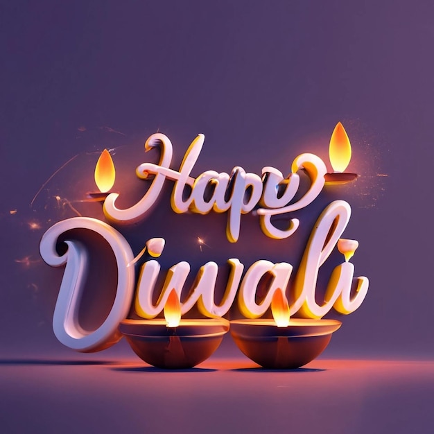 Foto feliz cartão de saudação de diwali com diya gerado por ai