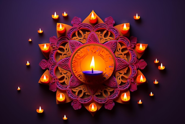 Feliz celebração de Diwali