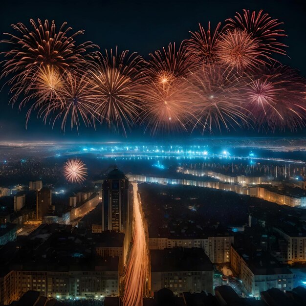 Foto feliz celebración del año nuevo.