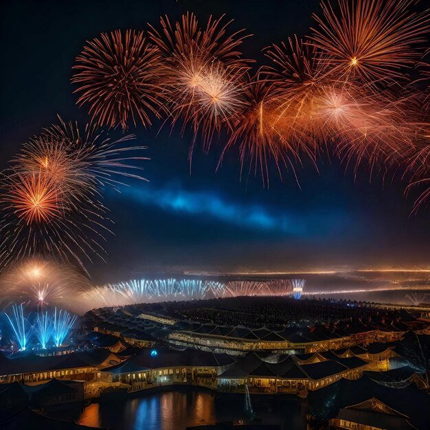 Foto feliz celebración del año nuevo.