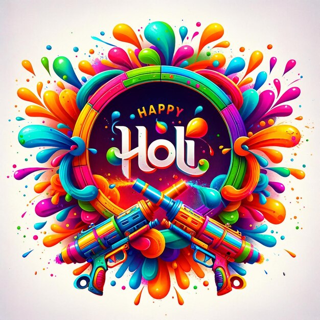 Feliz celebración colorida de Holi