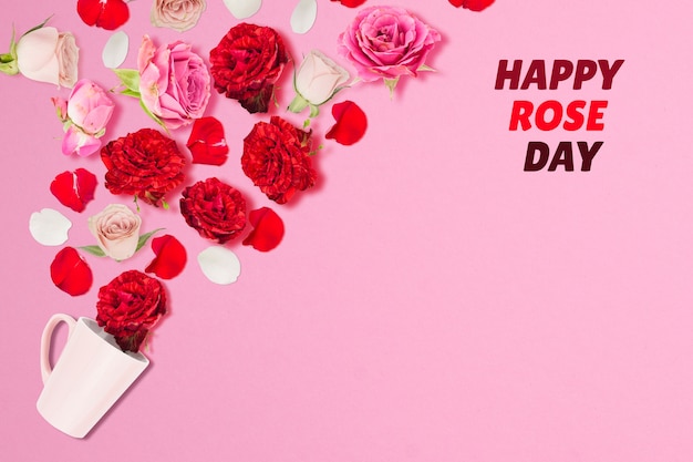 Feliz celebración del día de las rosas