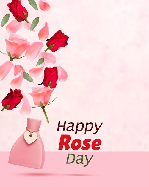 Feliz celebración del día de las rosas