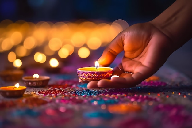 Feliz celebración de Diwali