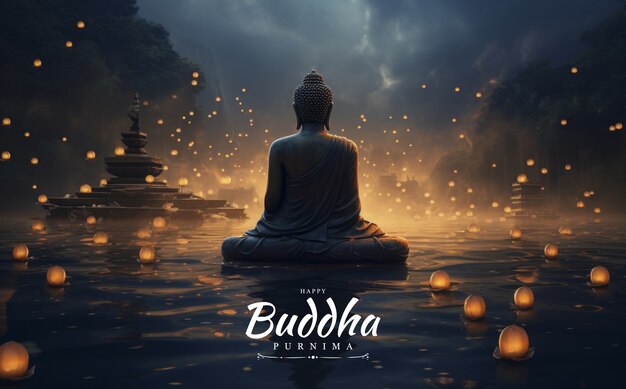 Foto feliz collage de buda purnima (en inglés)