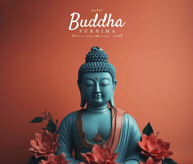 Feliz collage de Buda Purnima (en inglés)
