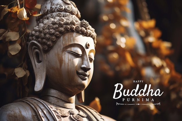 Feliz collage de Buda Purnima (en inglés)