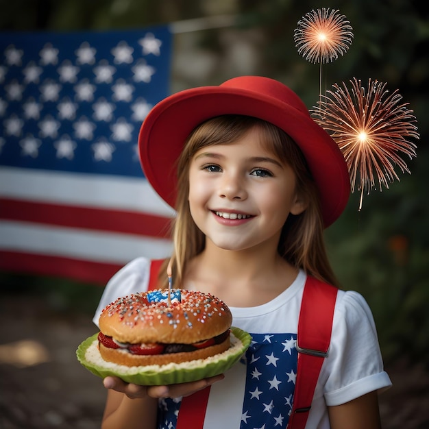 Foto feliz comemoração do 4 de julho