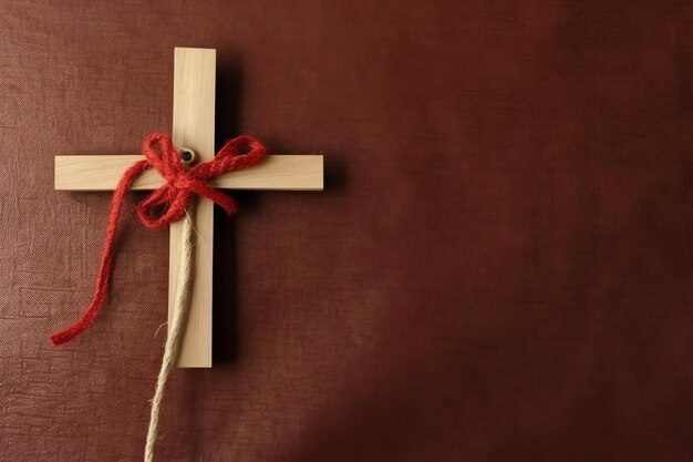 Feliz conceito de celebração de sexta-feira santa com coroa de espinhos, cruz cristã da Bíblia e espaço de cópia