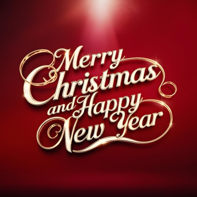 Feliz Cristmass y feliz año nuevo diseño de cartel ai