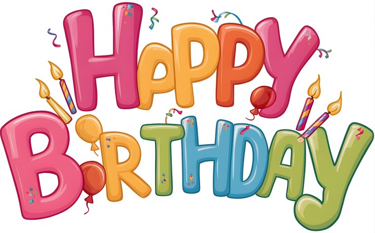 feliz cumpleaños diseño de fuente 3d