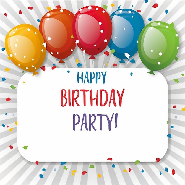 Feliz cumpleaños o celebración de fiesta con globo