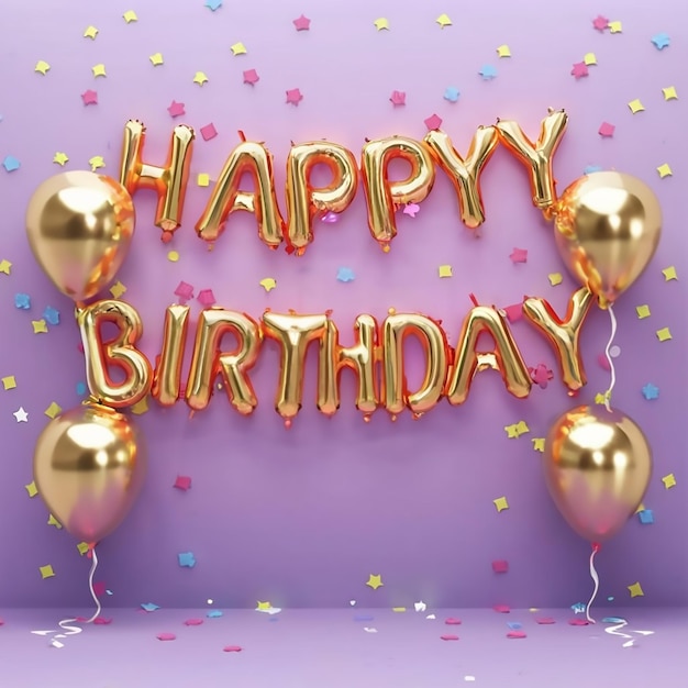 Feliz cumpleaños o celebración de fiesta con globo