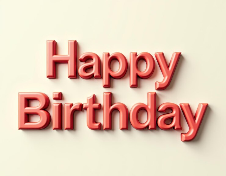 Foto feliz cumpleaños tipografía efecto de texto renderizado en 3d diseño de banner de concepto de evento de celebración