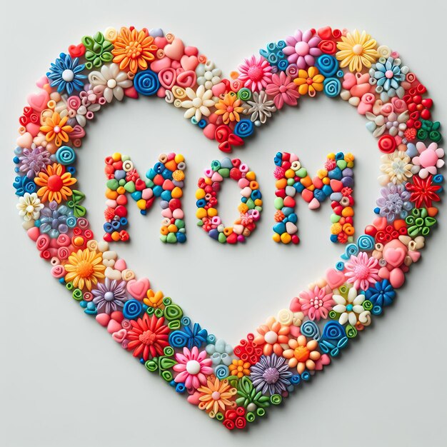 Feliz decoración del día de la madre fondo texto de la madre con IA generativa