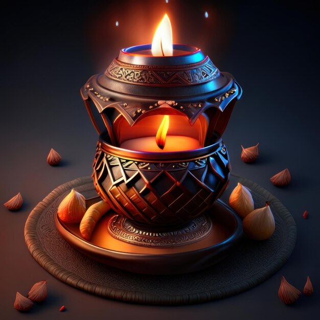 feliz decoración de diwali celebración de lohri