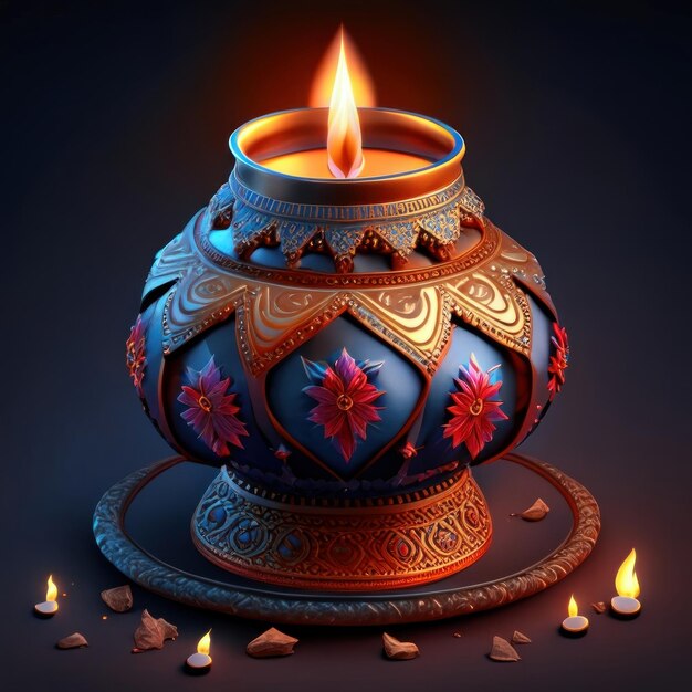 feliz decoración de diwali celebración de lohri