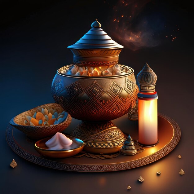 Foto feliz decoración de diwali celebración de lohri