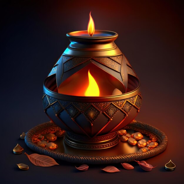 feliz decoración de diwali celebración de lohri