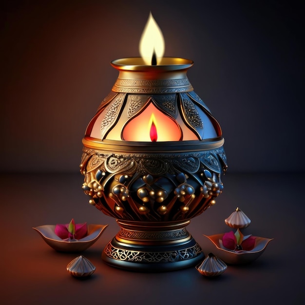 feliz decoración de diwali celebración de lohri