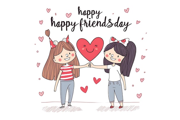 Feliz Día de la Amistad y Mejores Amigos para Siempre diseño de ideas
