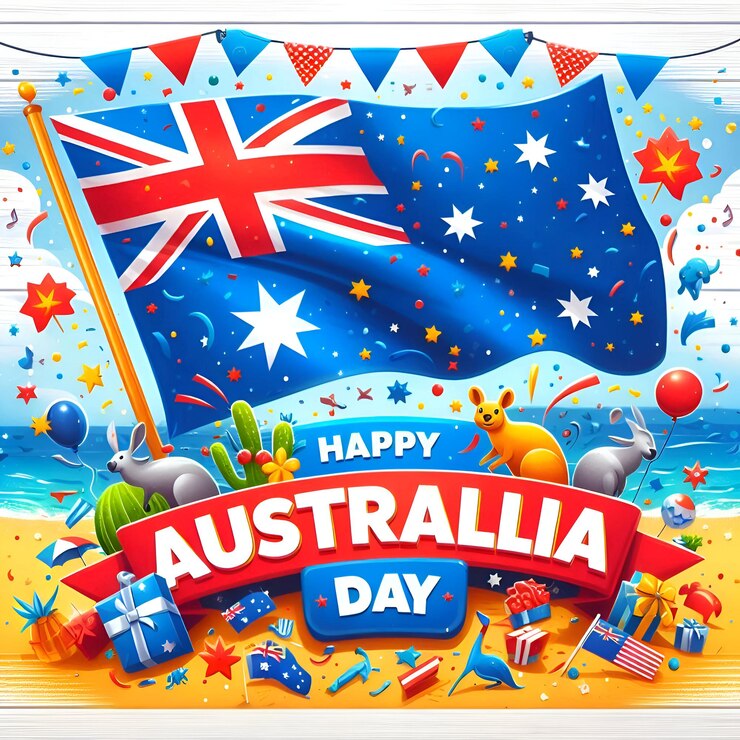 Feliz día de Australia Diseño de imágenes de fondo