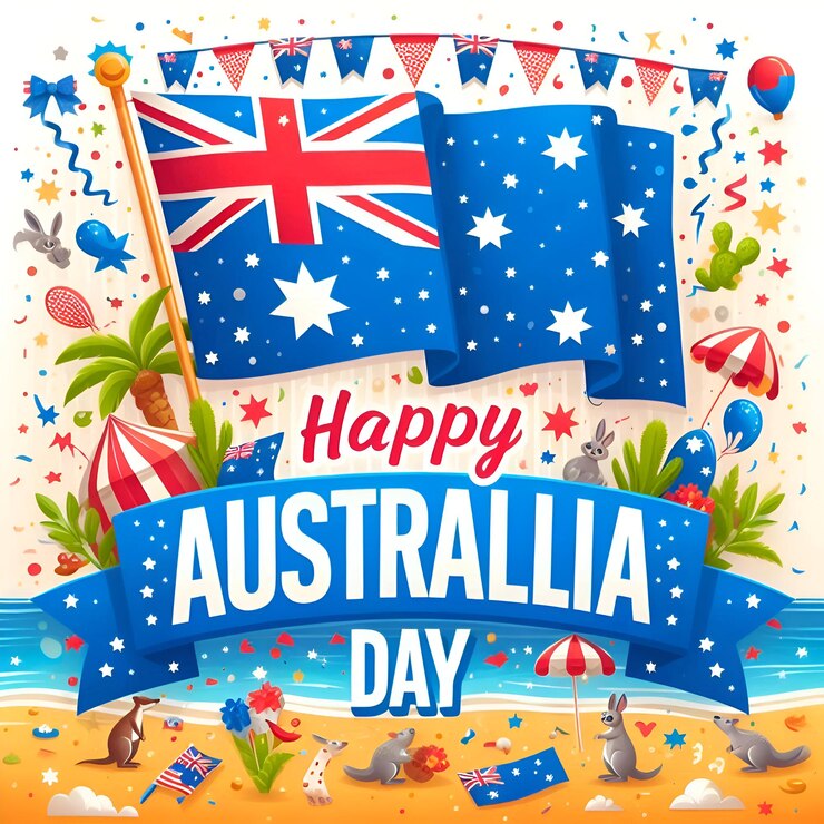 Feliz día de Australia Diseño de imágenes de fondo