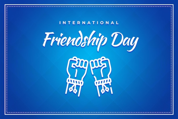 Feliz Dia da Amizade Banner ou Dia Internacional da Amizade 30 de julho