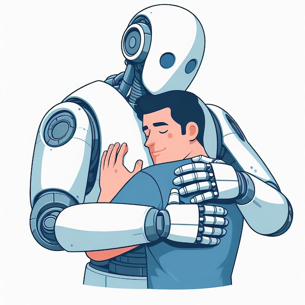 Feliz dia da amizade com amigos ilustração Generative Ai