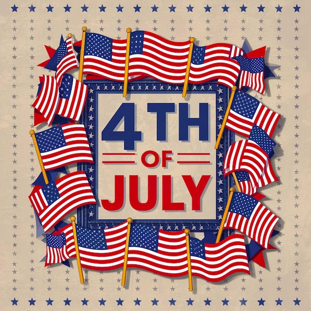 Feliz Dia da Independência dos EUA desenho de fundo
