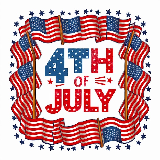 Feliz Dia da Independência dos EUA desenho de fundo
