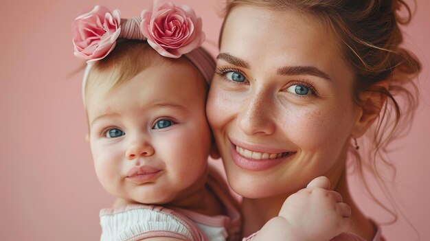 Feliz Dia da Mãe, bela filha e sua mãe.