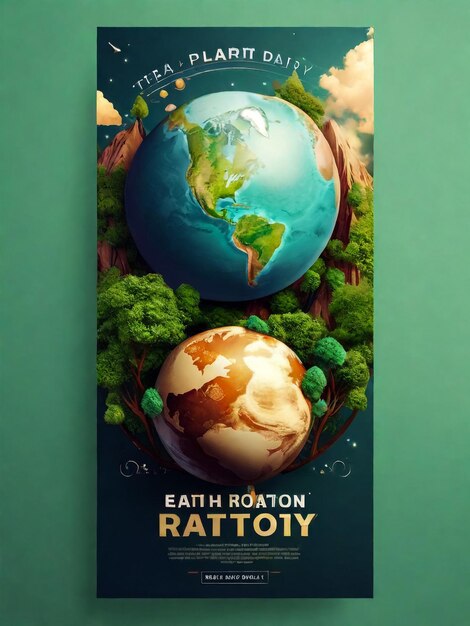 Foto feliz dia da terra 22 de abril ilustração vetorial ecológica para cartaz social, banner ou cartão para segurança ambiental ilustração vectorial de fundo do mapa mundial