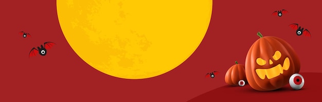 Feliz dia das bruxas banner fundo