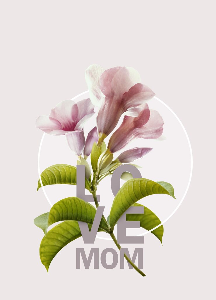 Foto feliz dia das mães caligrafia com fundo de flores em flor cor vintage em tons