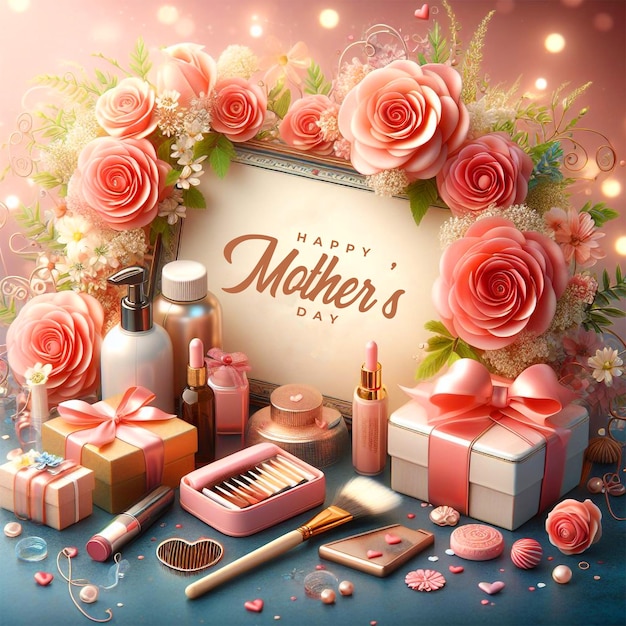 Feliz Dia das Mães Desenho de fundo Cartões de saudação de Dia das Mãs com tipografia