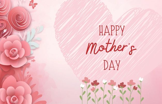 feliz dia das mães postagem de mídia social de fundo generativo ai