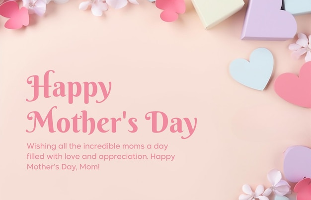 feliz dia das mães postagem de mídia social de fundo generativo ai