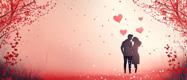 Foto feliz dia de valentino bandeira com coração vermelho amor