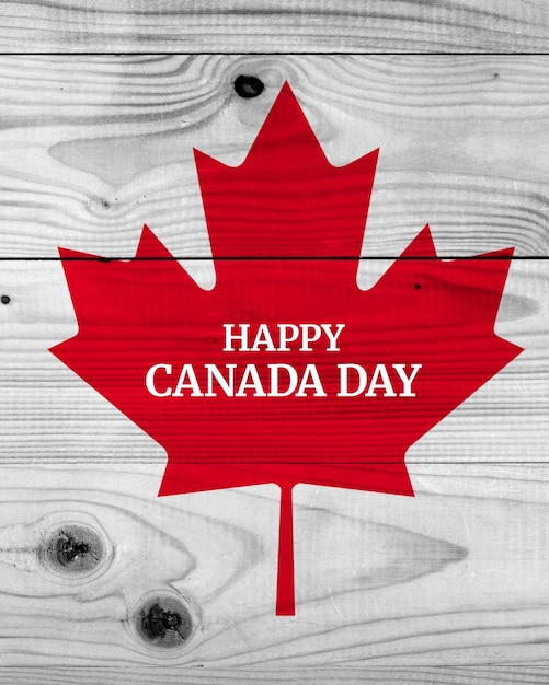Feliz dia do Canadá bandeira colagem