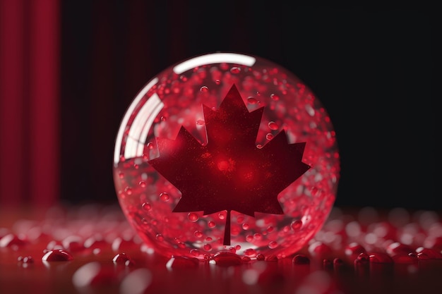 Foto feliz dia do canadá comemorando o aniversário do canadá os canadenses mostram seu orgulho em sua história, cultura e conquistas bandeira feriado folha de bordo cor vermelha generative ai