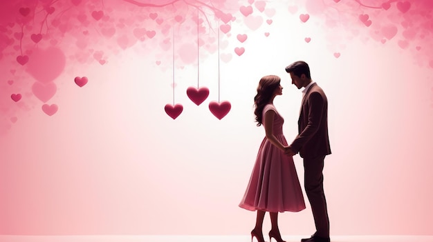 Feliz Dia dos Namorados Celebrando o amor, o amor, o romance, os corações e os momentos doces capturados numa viagem caprichosa de conexão afetuosa.