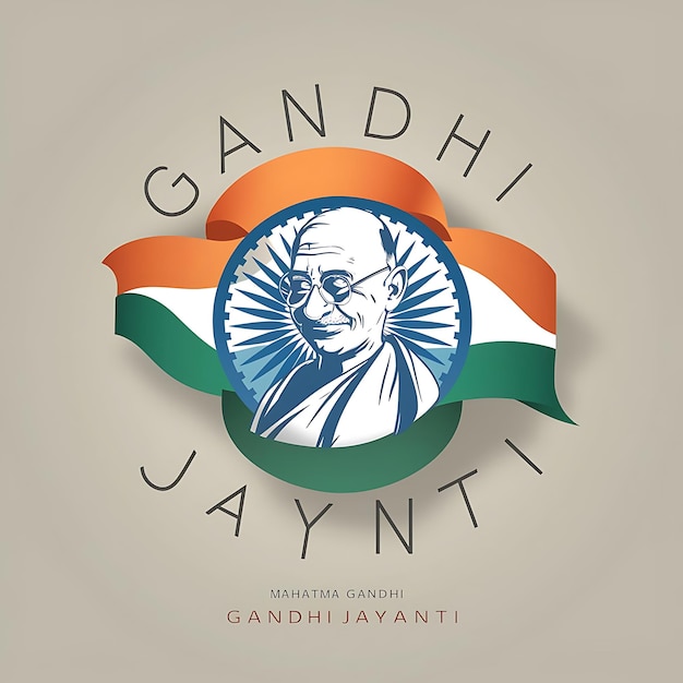 Foto feliz día de gandhi jayanti ilustración plana